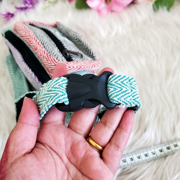 Nwot handmade hemp cotton boho fannypack - Picture 6 of 10